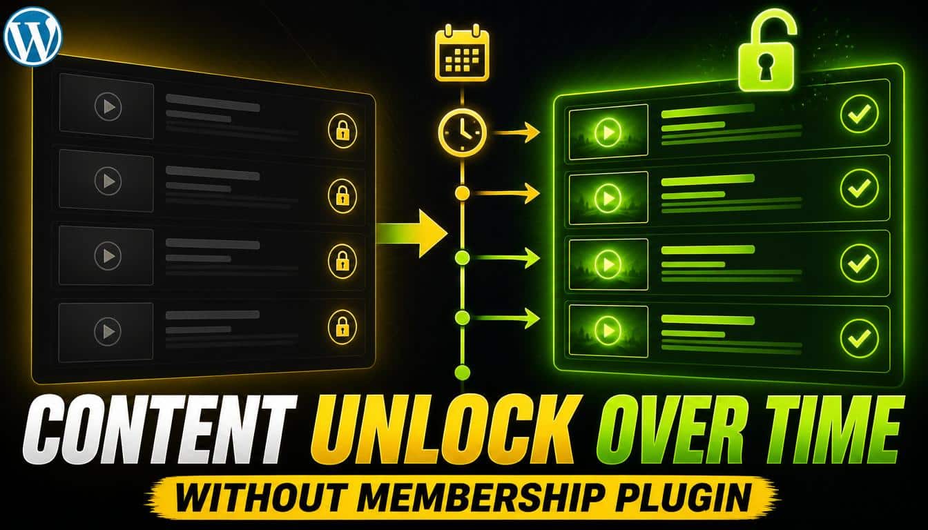 How to drip WordPress course content without a membership plugin