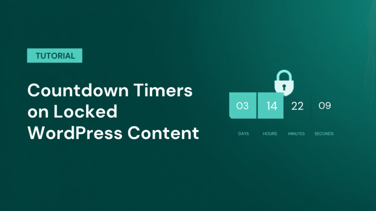 How to show a countdown timer on locked WordPress content