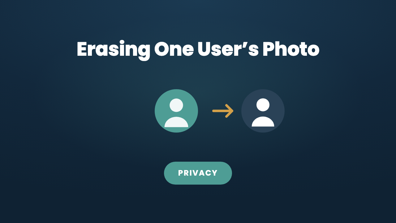 Handling a Right-to-Erasure Request for a User’s Photo