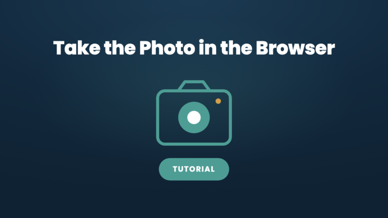 Let Users Take Their Profile Photo With a Webcam